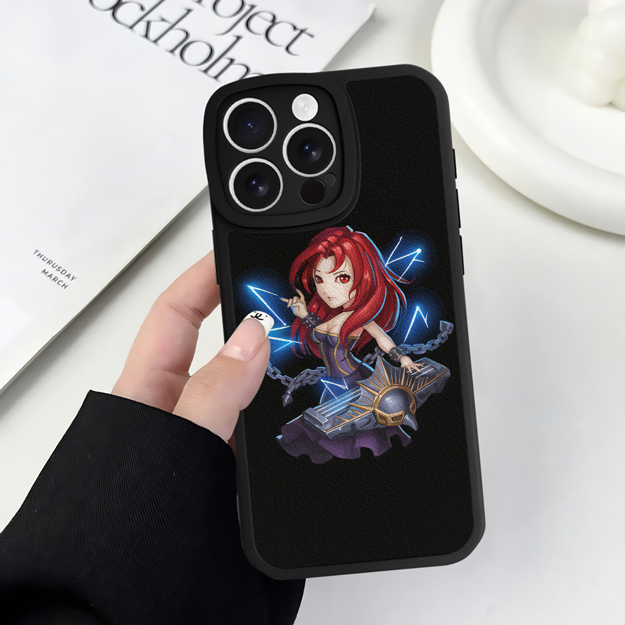 （画像用） リーグ・オブ・レジェンド League of Legends LOL 【iPhone 16シリーズ対応】シリコンスマホケース（レザー調） 材質：シリコン